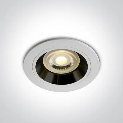 10105ALG/W/B WHITE GU10 10W BLACK REFLECTOR DARK LIGHT