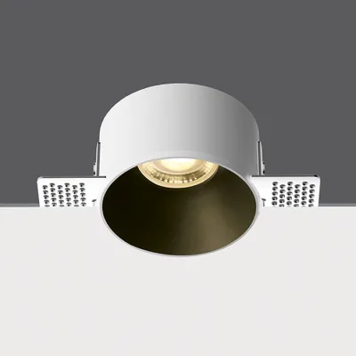 10105MR WHITE GU10 10W TRIMLESS DARK LIGHT WITHOUT REFLECTOR