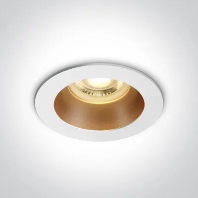 10105M/W/BS WHITE GU10 10W BRASS REFLECTOR DARK LIGHT