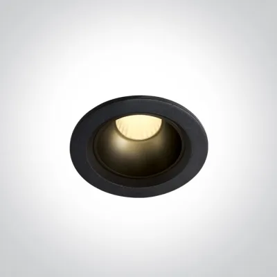 10107Z/B/W BLACK LED 7W WW IP20 45deg 230V DARK LIGHT