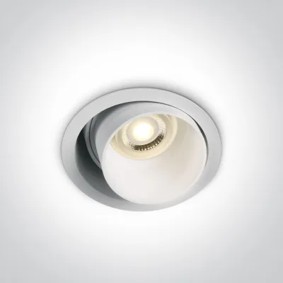 11105D8/W WHITE ADJUSTABLE GU10 10W DARK LIGHT
