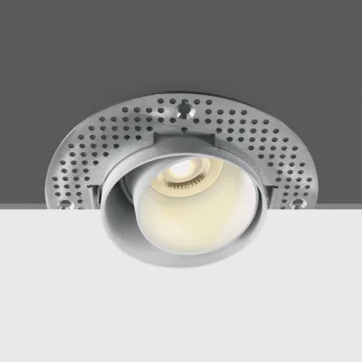 11105DTR/W WHITE ADJUSTABLE TRIMLESS GU10 10W DARK LIGHT