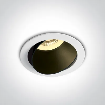 11105M/W/B WHITE GU10 10W BLACK REFLECTOR DARK LIGHT ADJUSTABLE