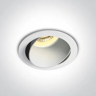 11105M/W/W WHITE GU10 10W WHITE REFLECTOR DARK LIGHT ADJUSTABLE