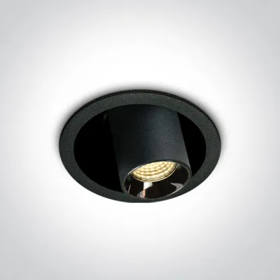 11106T/B/W BLACK COB RECESSED LED 6W WW 38deg ADJUSTABLE DARK LIGHT 230V