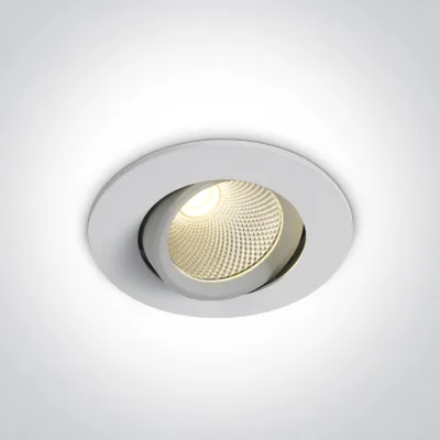 11107B/W/C WHITE LED 7W CW 60deg 230V ADJUSTABLE