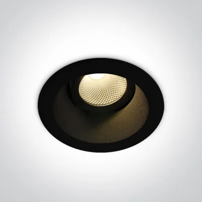 11107FD/B/W BLACK LED 7W WW IP20 60deg 230V ADJUSTABLE DARK LIGHT