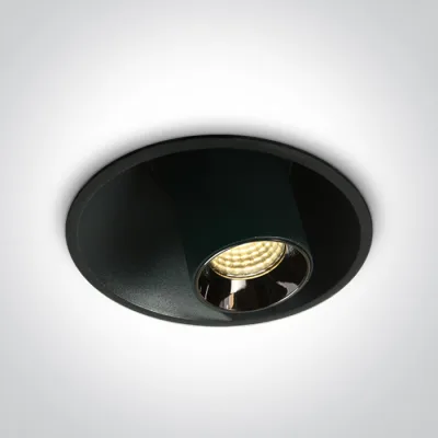 11107T/B/W BLACK COB RECESSED LED 7W WW 38deg ADJUSTABLE DARK LIGHT 230V
