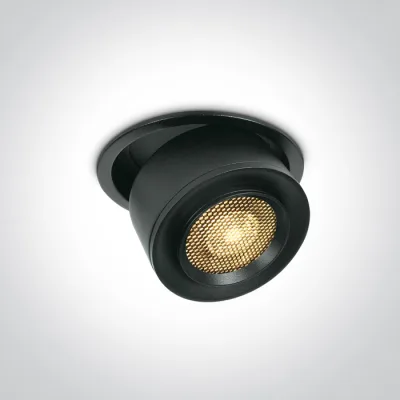 11115G/B/W BLACK RECESSED COB 15W WW 15-45deg 230V HONEYCOMB
