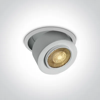 11115G/W/W WHITE RECESSED COB 15W WW 15-45deg 230V HONEYCOMB