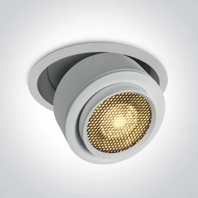 11128G/W/W WHITE RECESSED COB 25W WW 15-45deg  230V HONEYCOMB