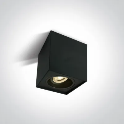12105YA/B BLACK GU10 10W ADJUSTABLE SQUARE 100-240V