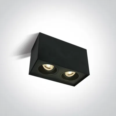 12205YA/B BLACK GU10 2x10W ADJUSTABLE SQUARE 100-240V