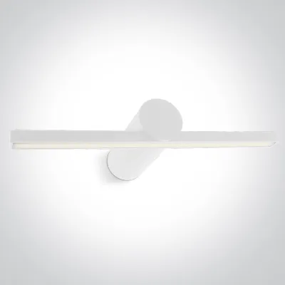 38108N/W/V WHITE BATHROOM / WALL LIGHT 8W CCTV IP44 230V