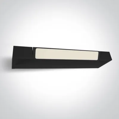 38112C/B/W BLACK LED BATHROOM / WALL LIGHT 12W WW IP44 230V