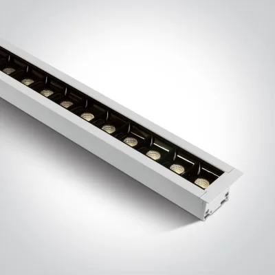 38145BR/W/V WHITE RECESSED 48pcs SPOTS LED 40W PV CCTV LINEAR 230V UGR17 DARK LIGHT