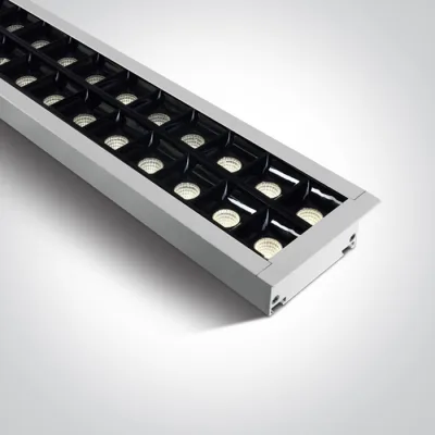 38150BR/W/C WHITE RECESSED 96pcs SPOTS UGR17 40W CW 1300mm 34deg 230V DARK LIGHT
