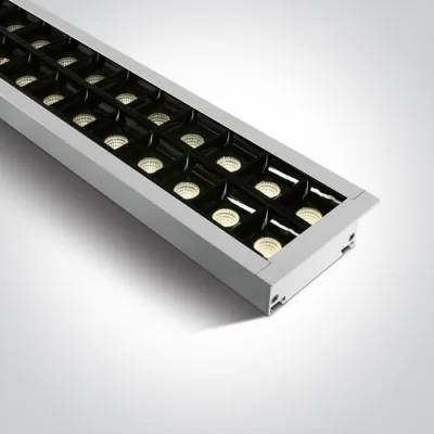 38150BR/W/W WHITE RECESSED 96pcs SPOTS UGR17 40W WW 1300mm 34deg 230V DARK LIGHT