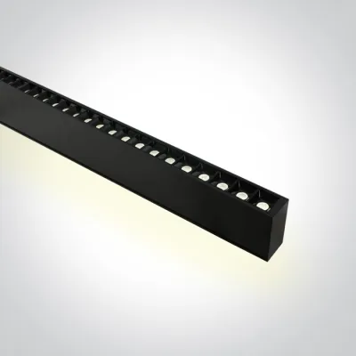 38150BU/B/C BLACK 48pcs SPOTS 40W 34d UGR17 + UPLIGHT 20W 120d CW 1300mm 230V DARK LIGHT