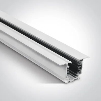 40003R/W WHITE RECESSED TRACK 3m