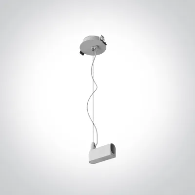 42004PR/W WHITE P&P RECESSED BASE WITH POWER SUPPLY CABLE + END CAP IP20