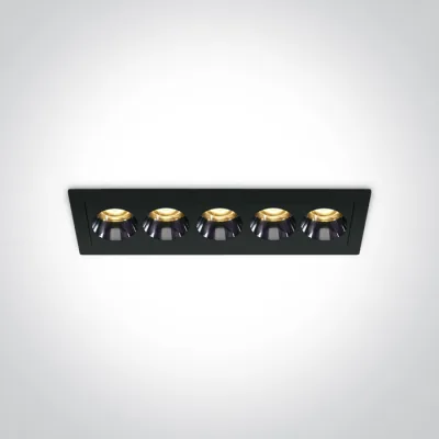 50012H/B/W BLACK RECESSED LED 12W WW IP20 38deg 230V DARK LIGHT