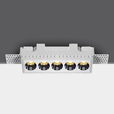 50012HTR/W/W WHITE TRIMLESS LED 12W WW IP20 38deg 230V DARK LIGHT