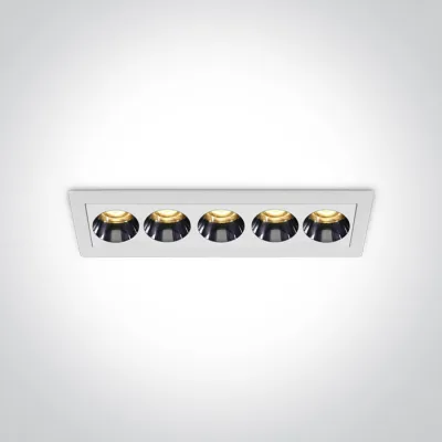 50012H/W/W WHITE RECESSED LED 12W WW IP20 38deg 230V DARK LIGHT