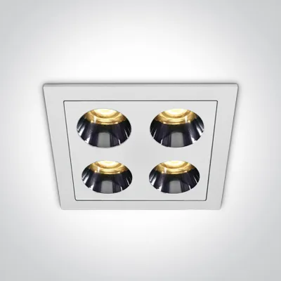 50110H/W/W WHITE RECESSED LED 10W WW IP20 38deg 230V DARK LIGHT