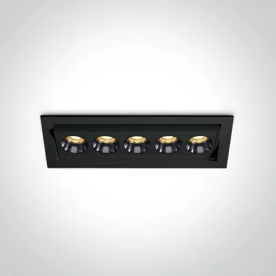 51012H/B/W BLACK RECESSED LED 12W WW IP20 38deg 230V ADJUSTABLE DARK LIGHT