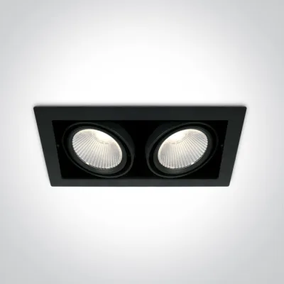 51230/B/C BLACK COB 2x30W CW 38deg 230V