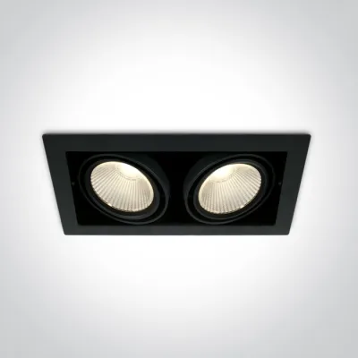 51230/B/W BLACK COB 2x30W WW 38deg 230V