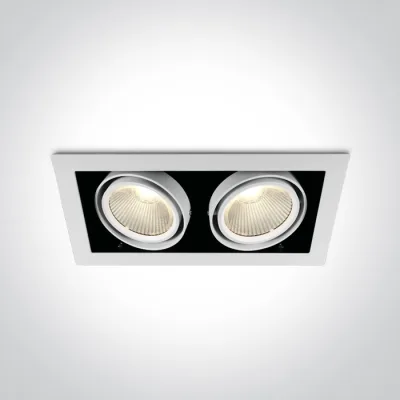 51230/W/C WHITE COB 2x30W CW 38deg 230V