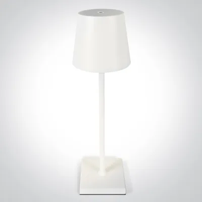 61082/W WHITE 3,5W WW TABLE LAMP RECHARGEABLE USB SOCKET IP54 DIMMABLE