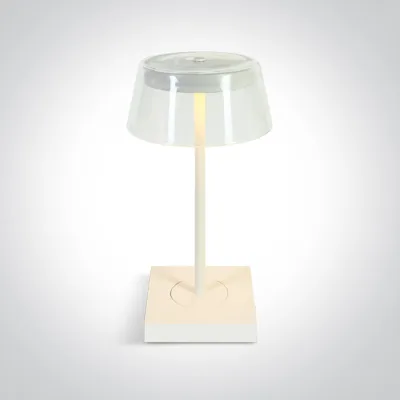 61090/W WHITE 2,5W TABLE LAMP RECHARGEABLE USB IP65 DIMMABLE