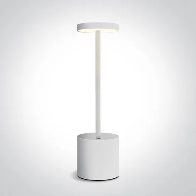 61100/W WHITE TABLE LAMP 3W WW IP54 USB RECHARGEABLE DIMMABLE