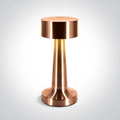 61102/CU COPPER TABLE LAMP 3W WW IP54 USB SOCKET RECHARGEABLE DIMMABLE