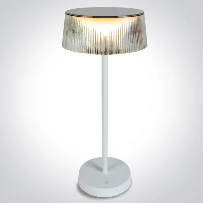 61106/W/W WHITE TABLE LAMP 2w WW IP44 USB RECHARGEABLE DIMMABLE