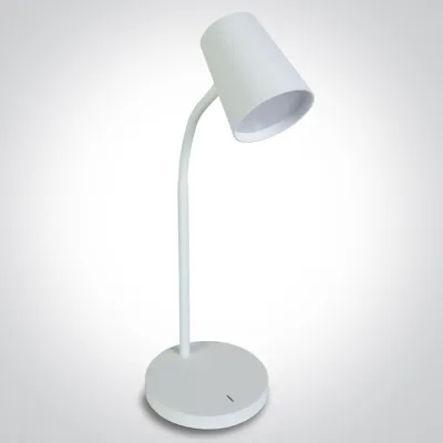 61110/W/W WHITE TABLE LAMP LED 5W WW DIMMABLE 230V EU PLUG