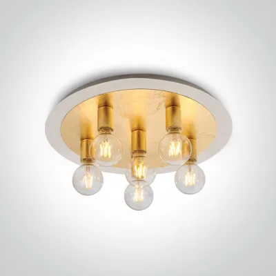 62172C/BS BRASS CEILING LIGHT 6x12W E27 100-240V