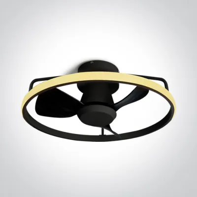 6300A/B/V BLACK ABS CEILING FAN 20W LED 28W CCTV IP20 230V