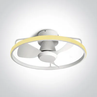 6300A/W/V WHITE ABS CEILING FAN 20W LED 28W CCTV IP20 230V
