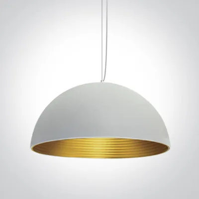 63022B/W/BS WHITE E27 25W BRASS REFLECTOR
