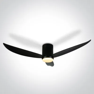 6302C/B/V BLACK ABS CEILING FAN 35W LED 22W CCTV IP20 230V