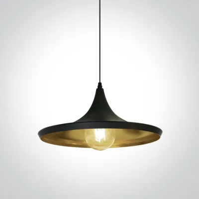 63042/B/BS BLACK E27 12W BRASS REFLECTOR