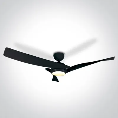 6304/B/V BLACK ABS ROD FAN 45W LED 22W CCTV IP20 230V