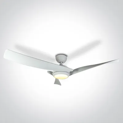 6304/W/V WHITE ABS ROD FAN 45W LED 22W CCTV IP20 230V