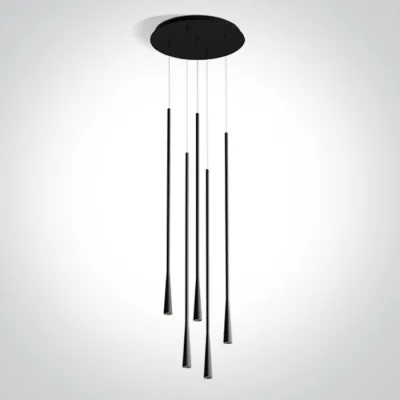 63076C/B/W BLACK 5x5W WW 230V