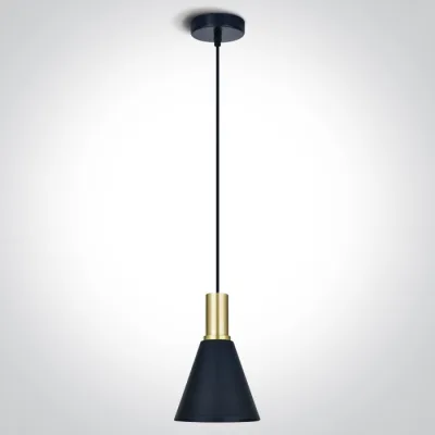 63122/BBS BRUSHED BRASS BLACK SHADE 10W E27