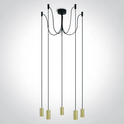 63124C/BBS BRUSHED BRASS PENDANT 20W 5xE27